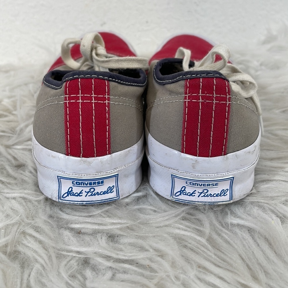 Converse Jack Purcell Signature Series CVO Ox Two-Tone RED/GRAY Canvas Unisex - Picture 4 of 12
